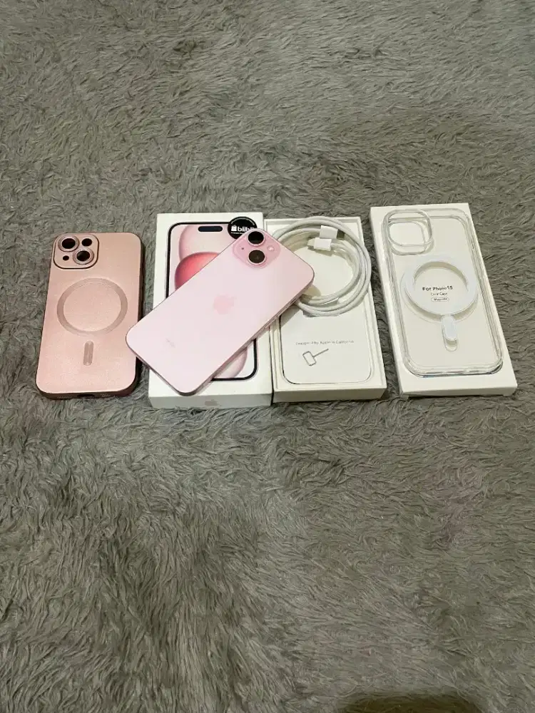 IPhone 15 Pink iBox Fullset Garansi On Panjang!