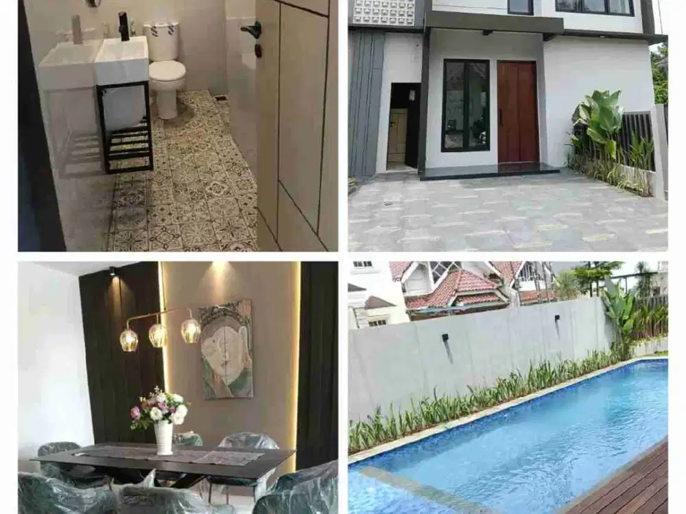 Dijual Rumah Fully Furnished dengan Pool di Taman Bromo Lippo