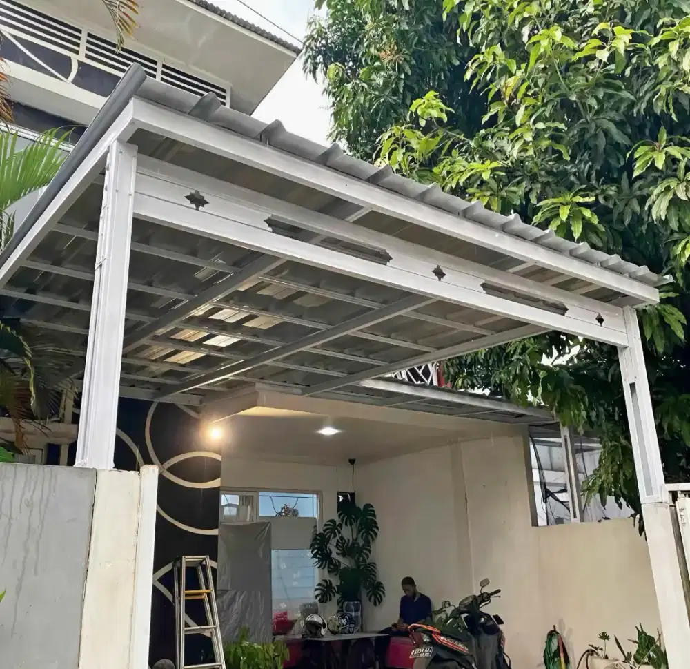 Kanopi baja ringan dan garasi
