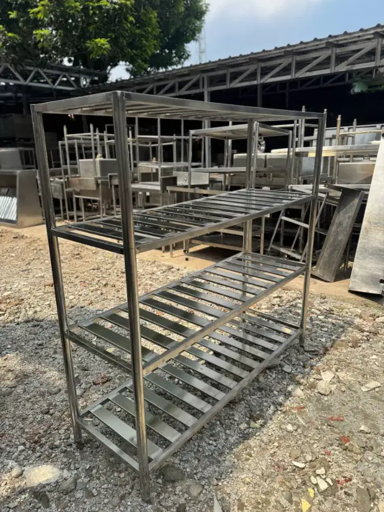 rak stainless jari jari / tiris 152 x 52 x 155