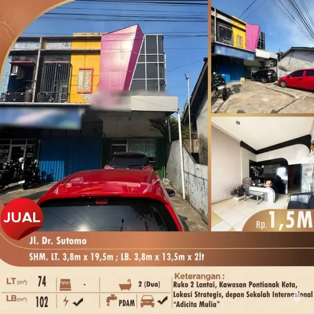 PELUANG EMAS! RUKO TEPAT DI DEPAN SEKOLAH INTERNASIONAL
