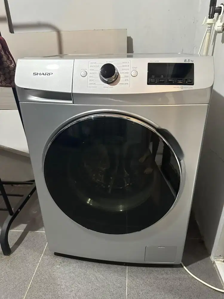 Mesin Cuci Front Loading Sharp ES-FL1083 8.5KG Second / Rusak Ringan