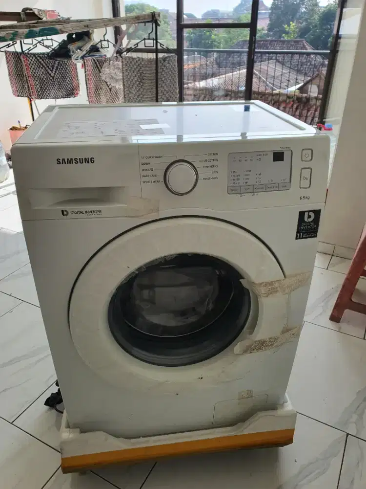 MESIN CUCI SAMSUNG WW65J3033LW FRONT LOADING 6M5 KG WITH DIAMOND DRUM.