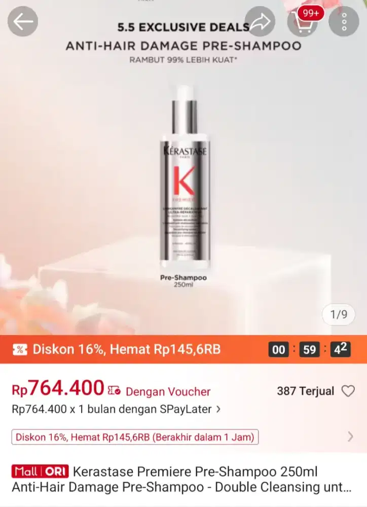 Jual Rugi/Barter - New(Baru/Segel)-Kerastase Premiere Pre-Shampoo 250m