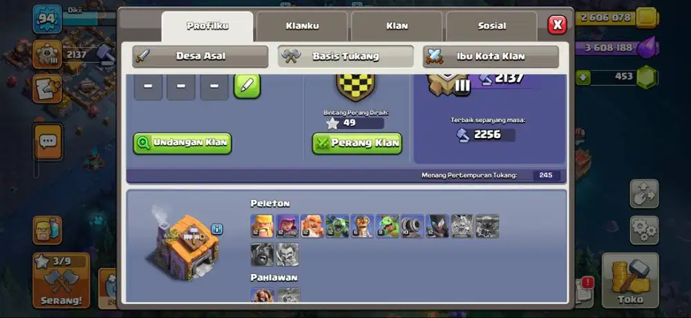 Di jual akun coc th11