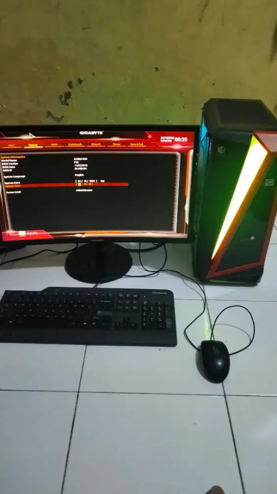 1 set PC RYZEN + MONITOR 24 INCH