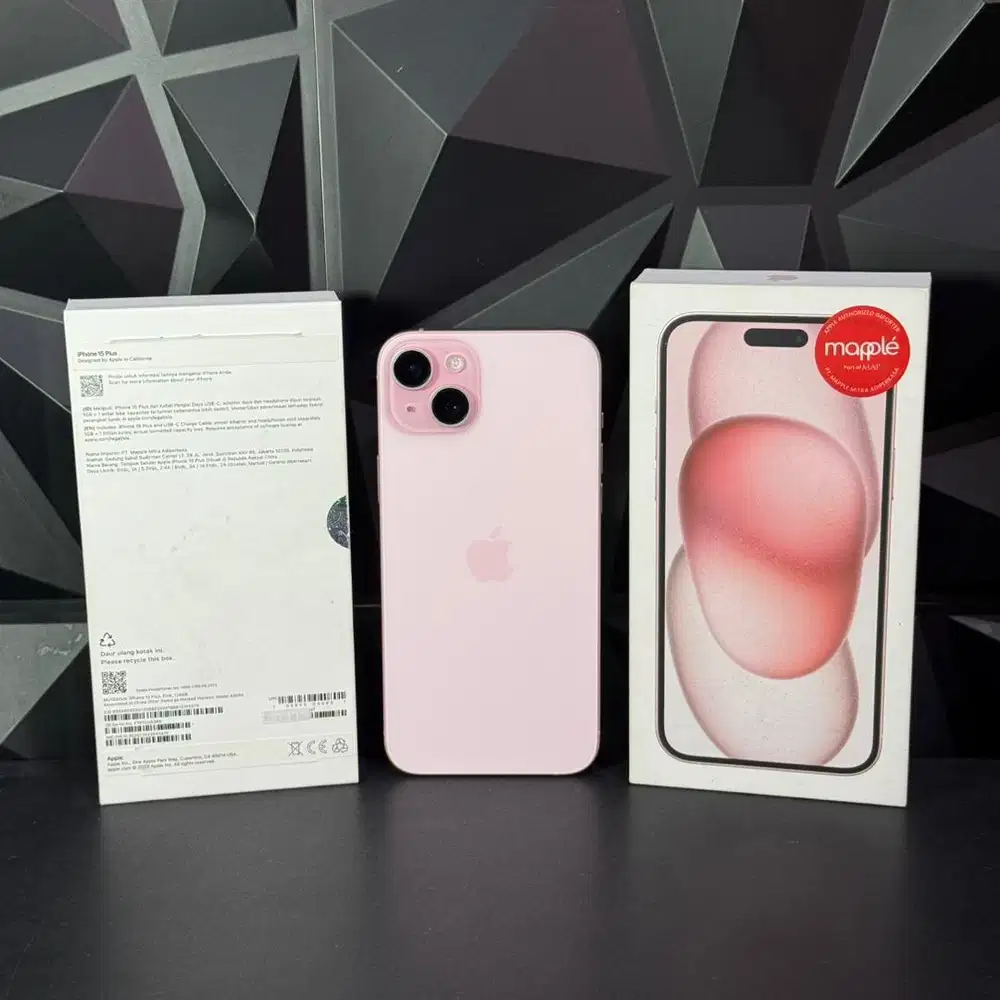 iphone 15 plus 128gb ibox pink garansi on