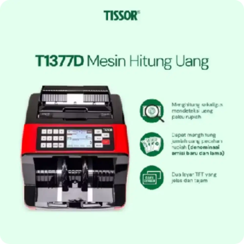 TISSOR - T1377D Money Counter - Mesin Hitung Uang.