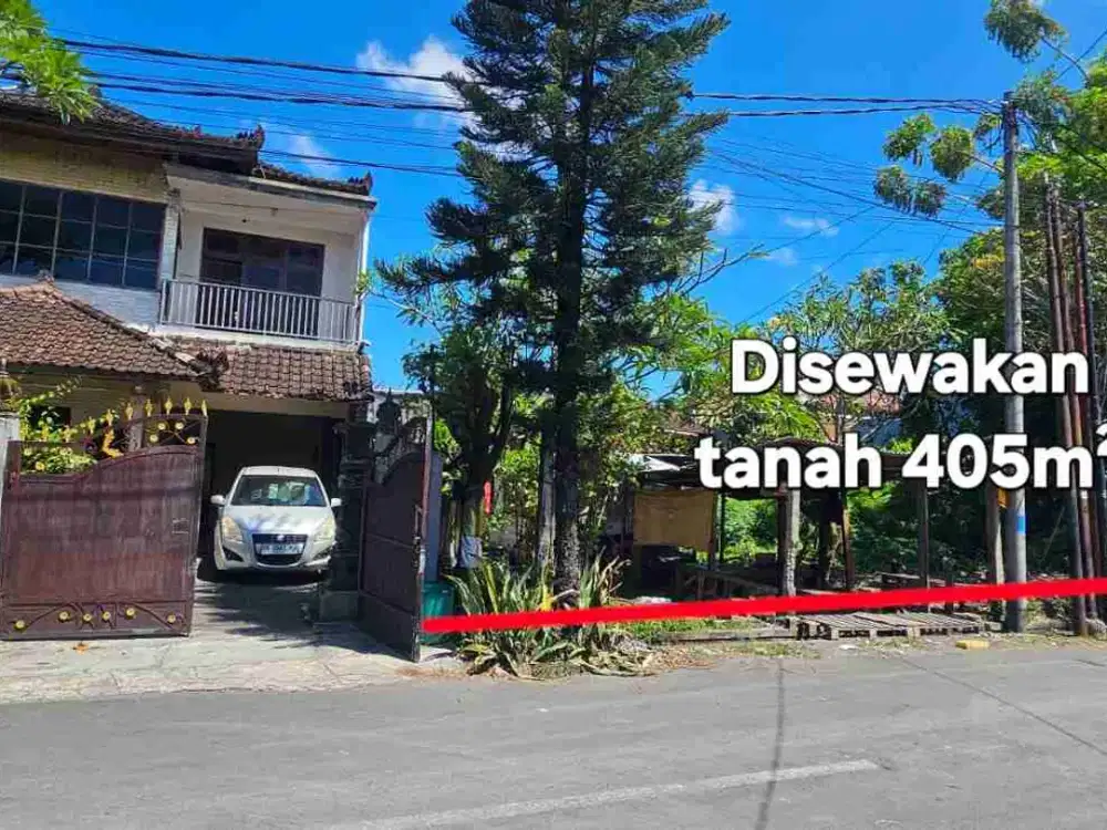 disewakan tanah 405m2 di kawasan buluh indah denpasar