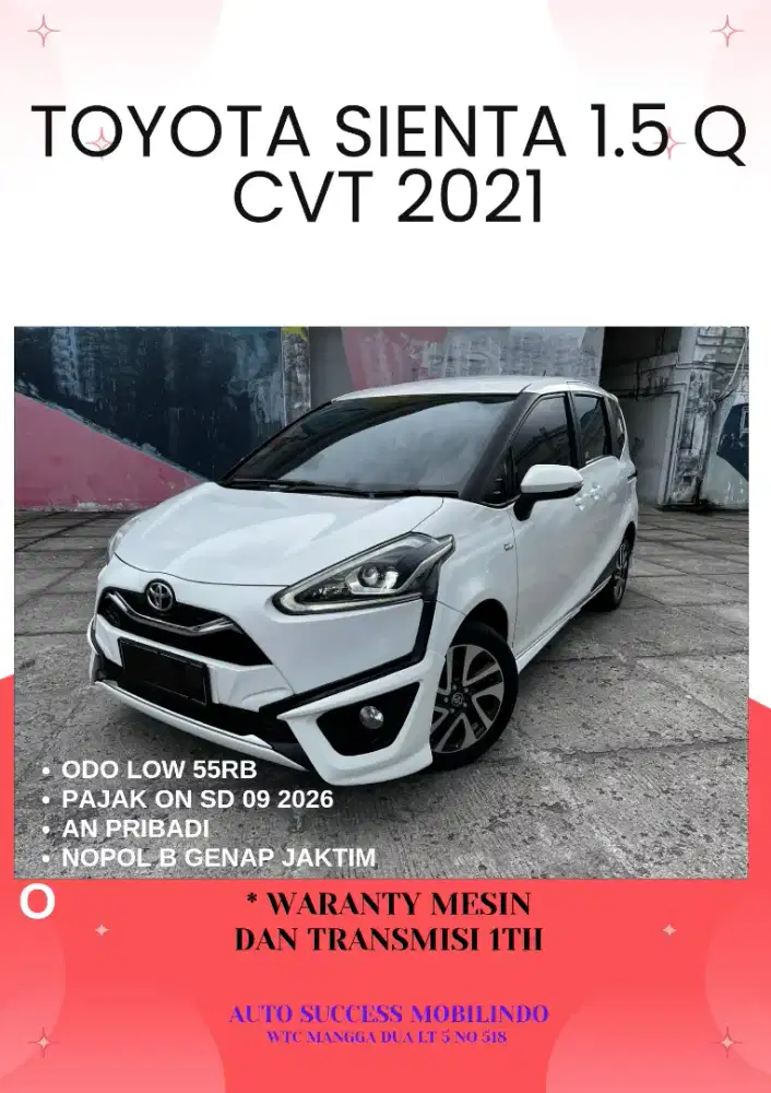 Toyota Sienta 1,5 Q Cvt 2021