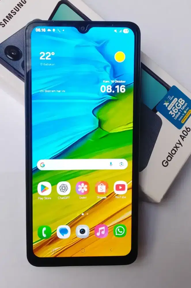 Samsung A06 4G Ram 4+4/64, Fingerprint kamera 50Mp (Fullset ada minus)