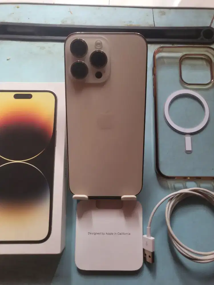 Iphone 14 pro max 128gb gold inter fulset mulus normal