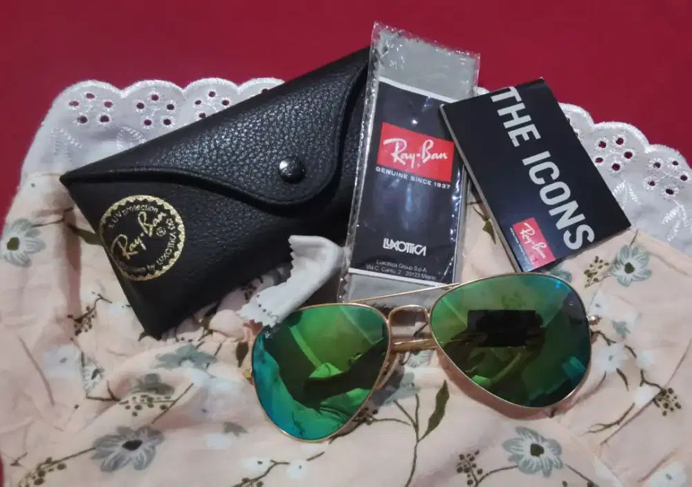RayBan Aviator Green Mirror, baru, ori
