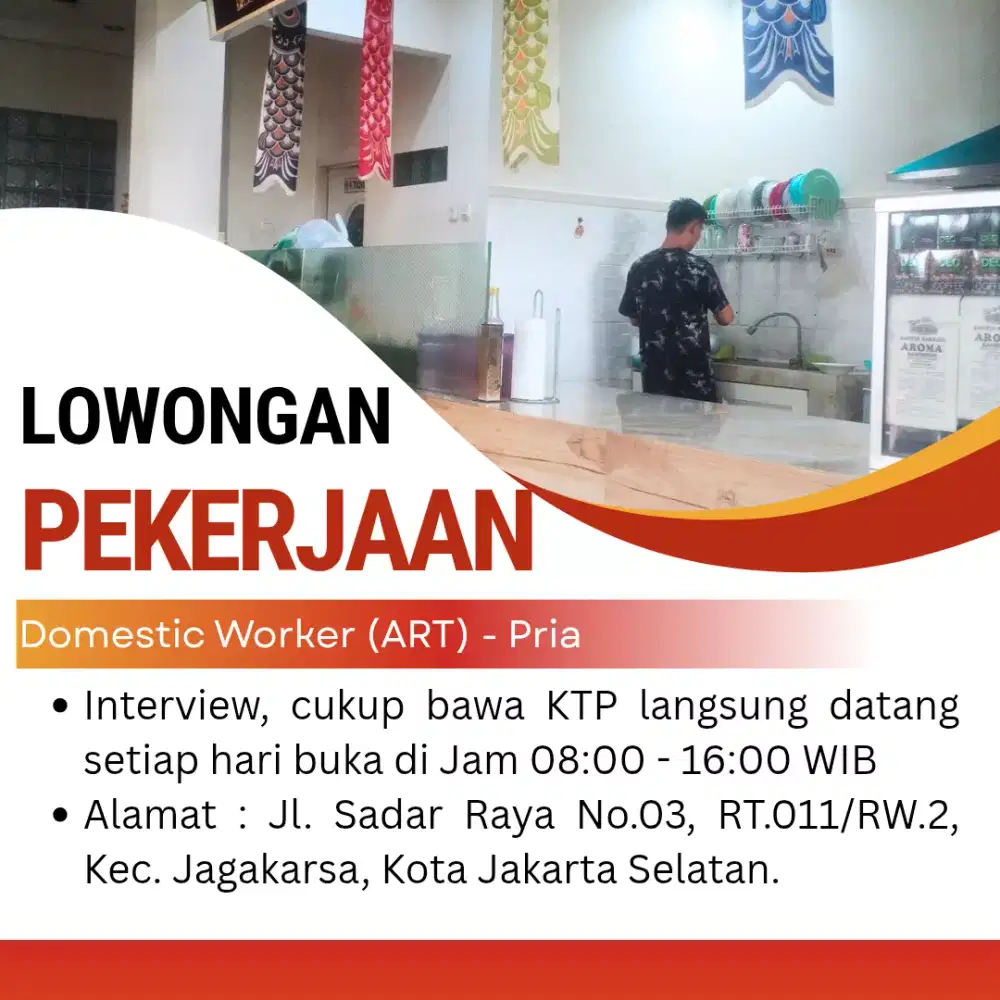 LOWONGAN KERJA ART PRIA