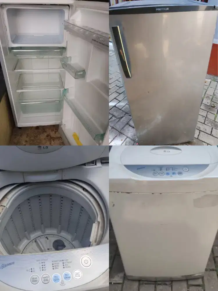 Kulkas polytron mesin cuci LG