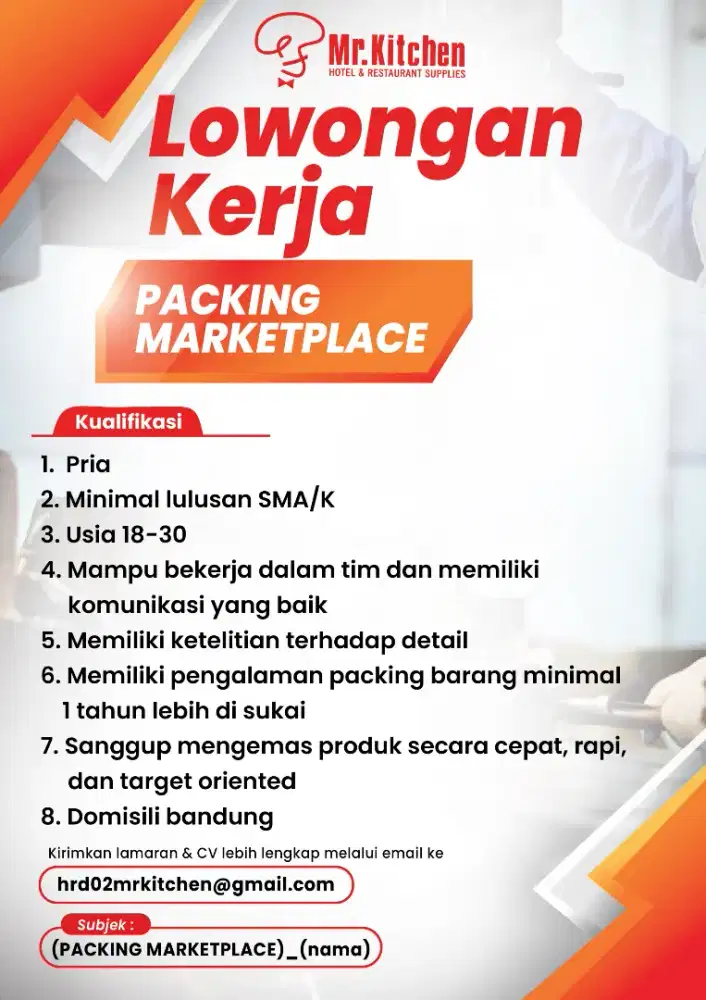 Lowongan Packing Marketplace