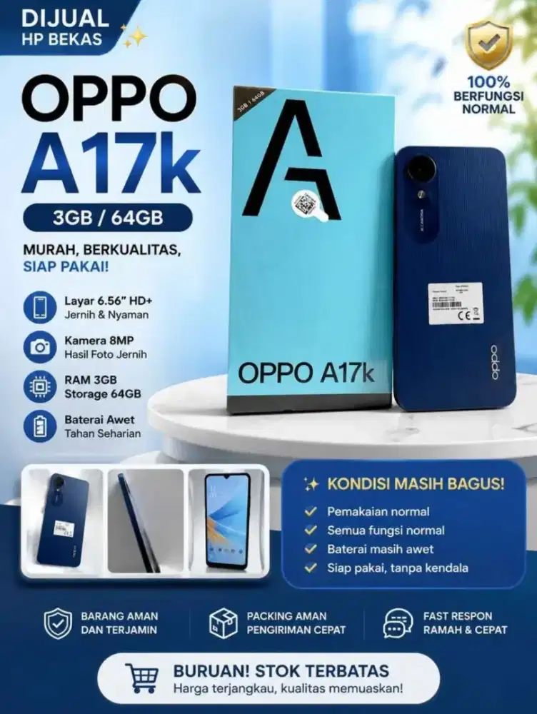 Hp Oppo A17K 3GB/64GB
