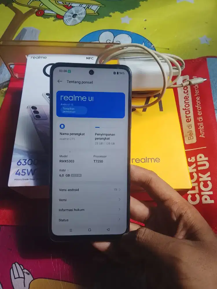 Realme C71 Ram 6+12/128 fullshet