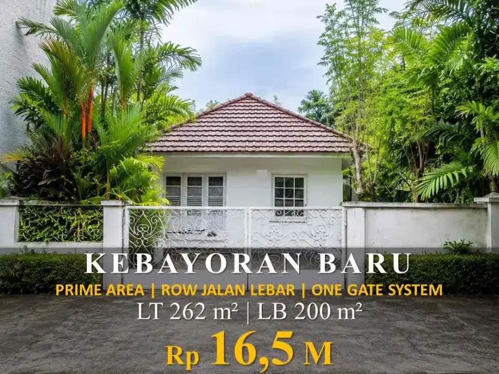 Dijual Rumah Kebayoran Baru 262M² Prime Area, 3Kt, SHM, 16.5M Nego