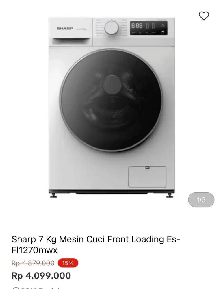 WM FRONT LOAD SHARP 7kg