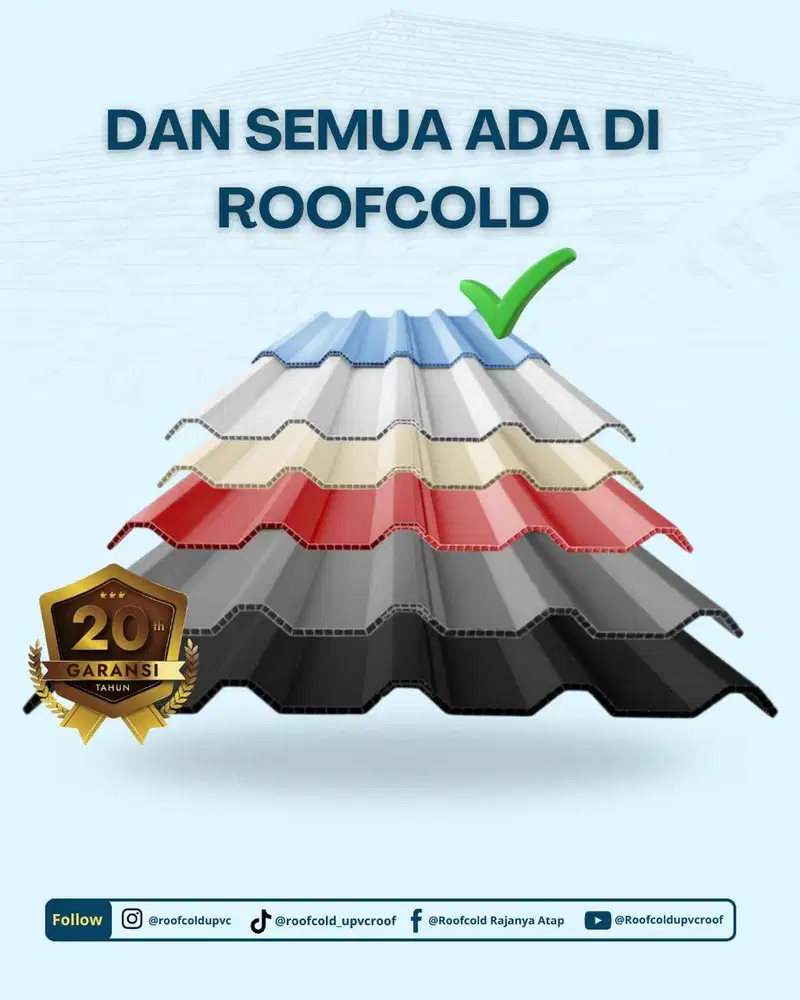 Atap UPVC Roofcold Double layer 860/830