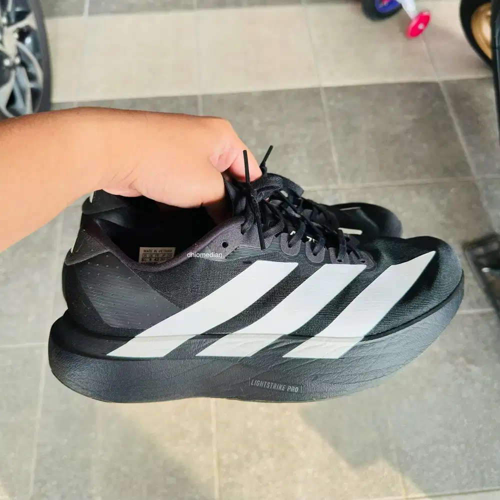 Adidas Adizero Evo SL Black White US 8.5 EU 42 Fullset 241 KM