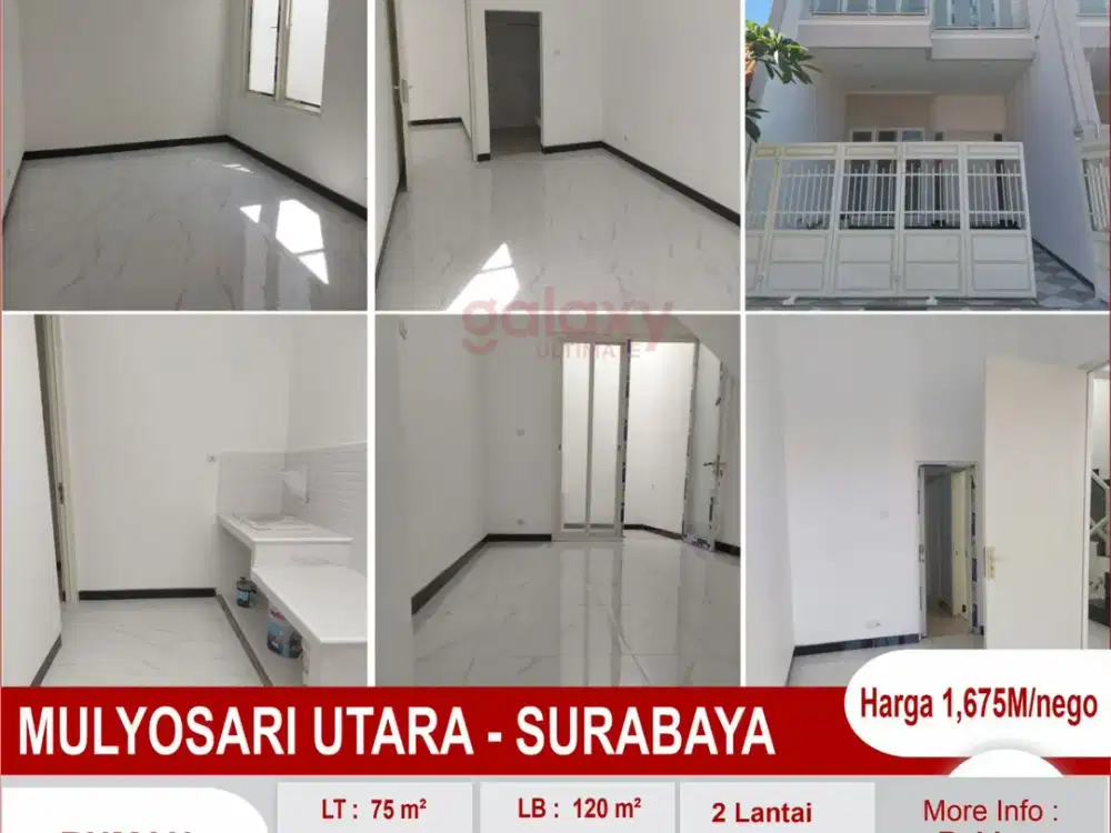Rumah Siap Huni 2 Lantai Daerah Mulyosari Utara Surabaya