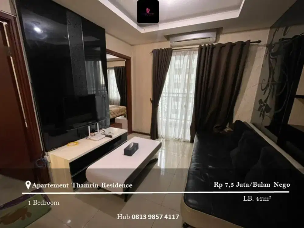 Disewakan Apartement Thamrin Residence 1BR Mid Floor Fully Furnished