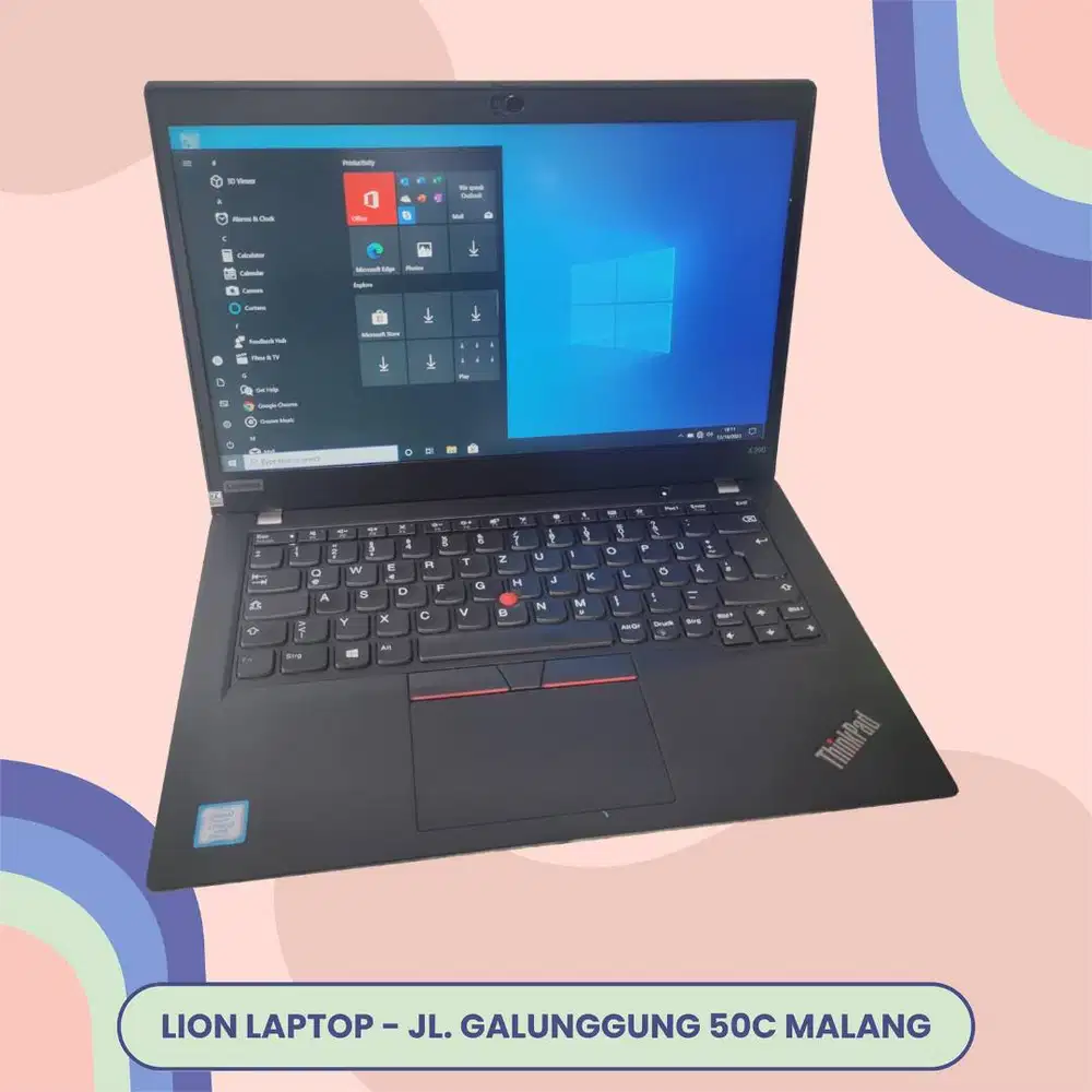 RAM 16GB SSD 256GB Core i5 Gen 8 Slim Lenovo Thinkpad X390 [08|05]