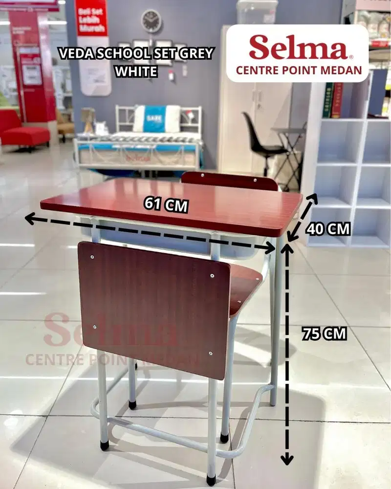 Meja kursi set belajar selma