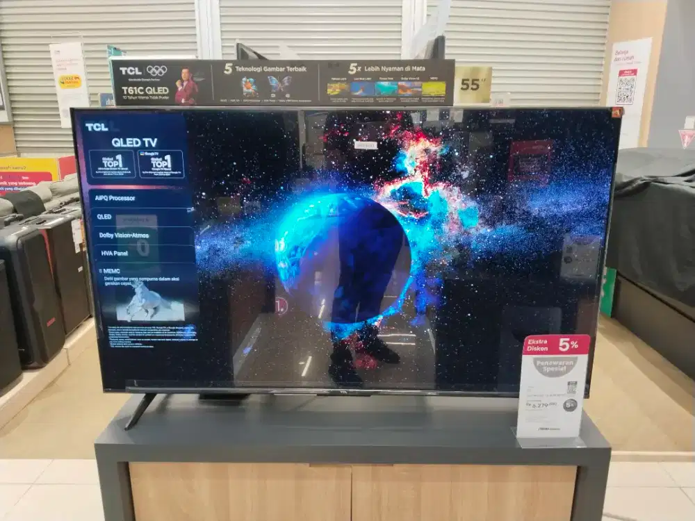 TCL QLED GOOGLE TV 4K 55