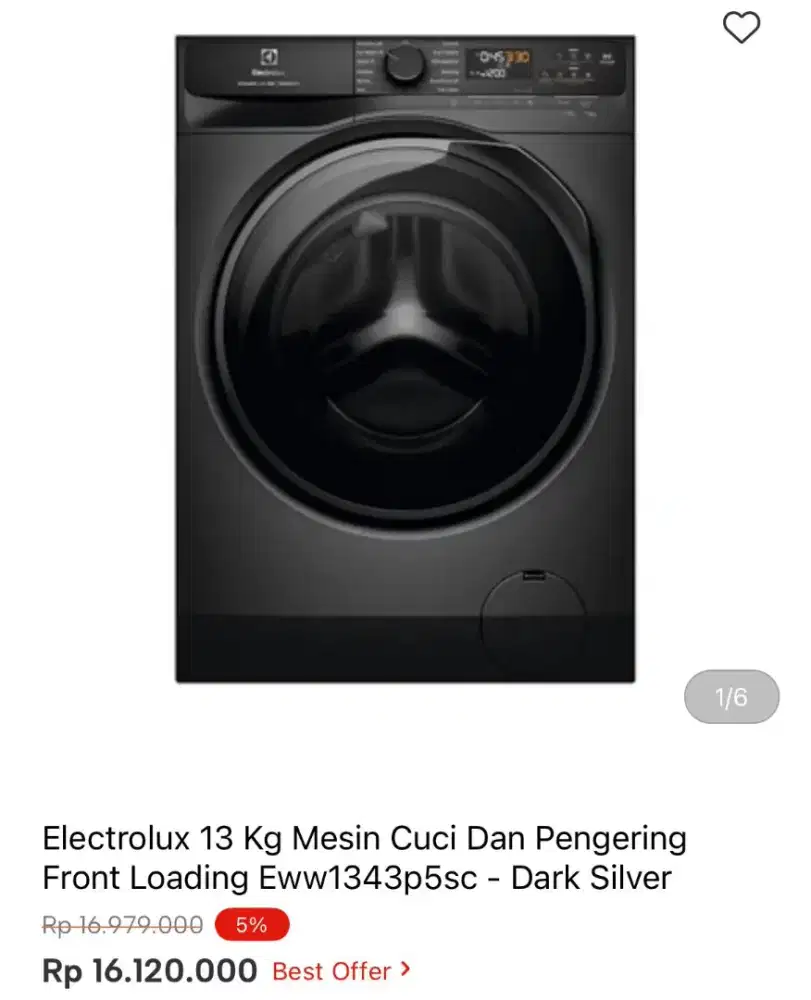 MESIN CUCI ELECTROLUX FRONT LOADING 13KG