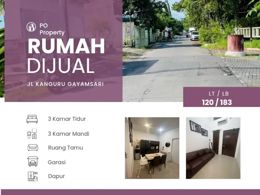Rumah Tengah Kota Bebas Banjir Dekat Kantor Pemerintah dan Pintu Tol Gayamsari