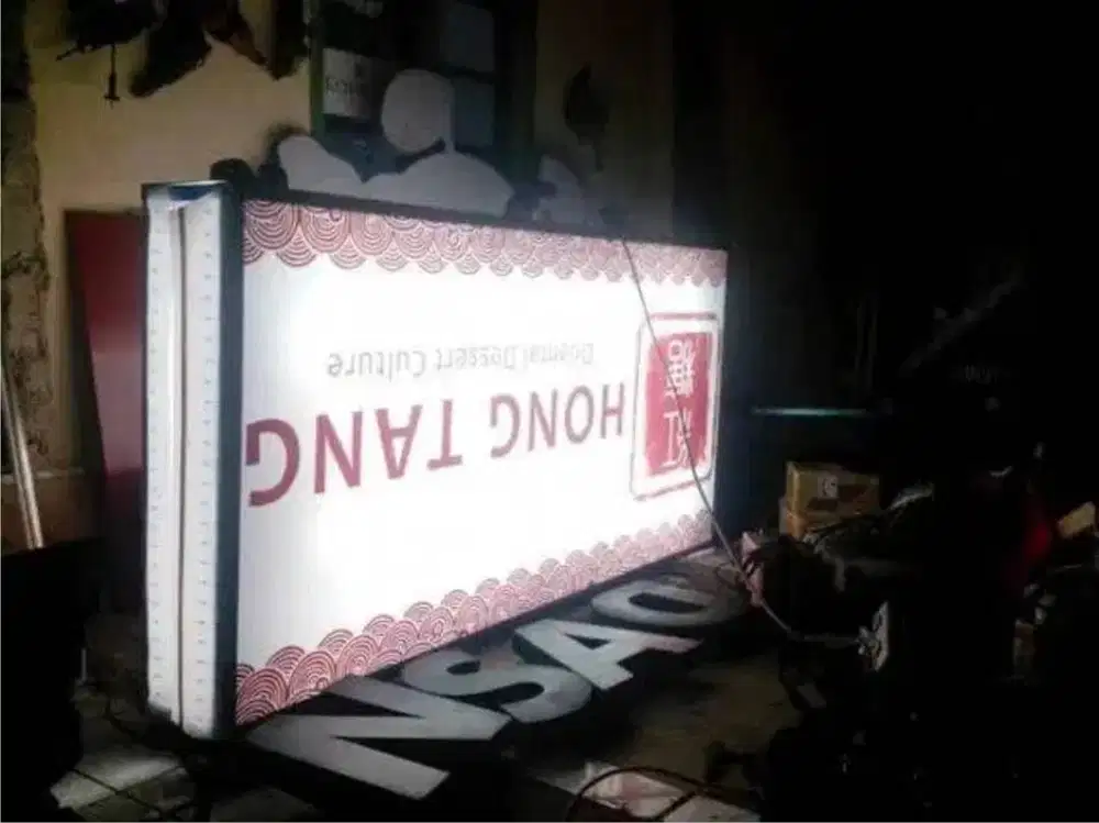 Bikin neon box - huruf timbul - neon flex - papan nama - sticker kaca