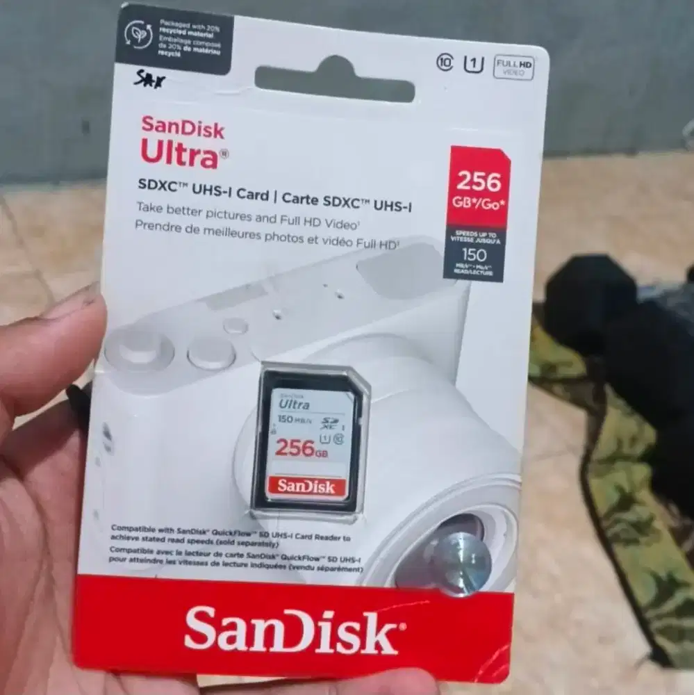 SD CARD SANDISK ULTRA 256 GB 150 MB/S