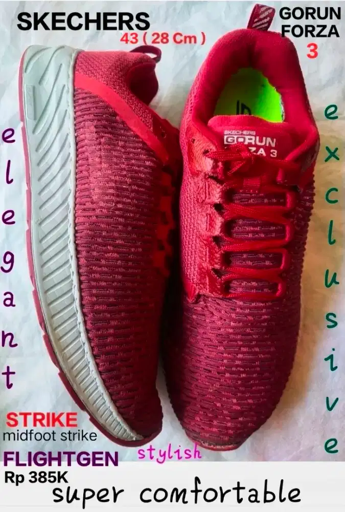 SKECHERS 43, Ringan, Elegan, Eksklusif, Nyaman