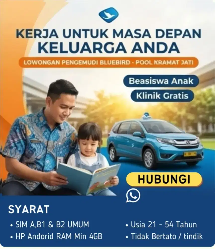 LOKER DRIVER TAKSI BLUE BIRD