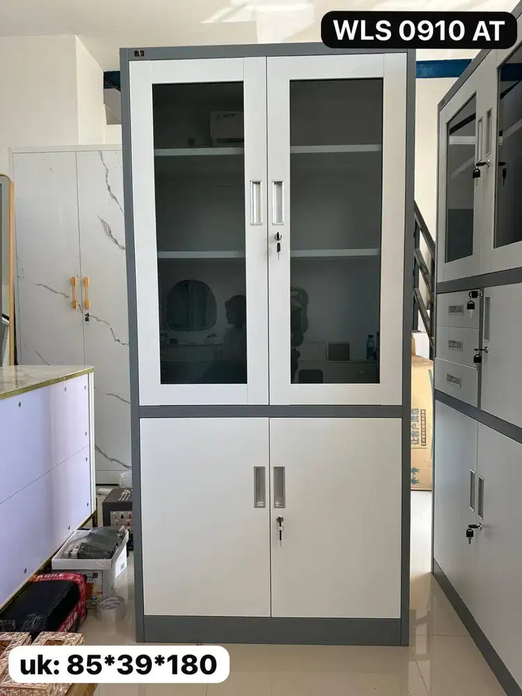 LEMARI ARSIP 2 PINTU PLAT BESI