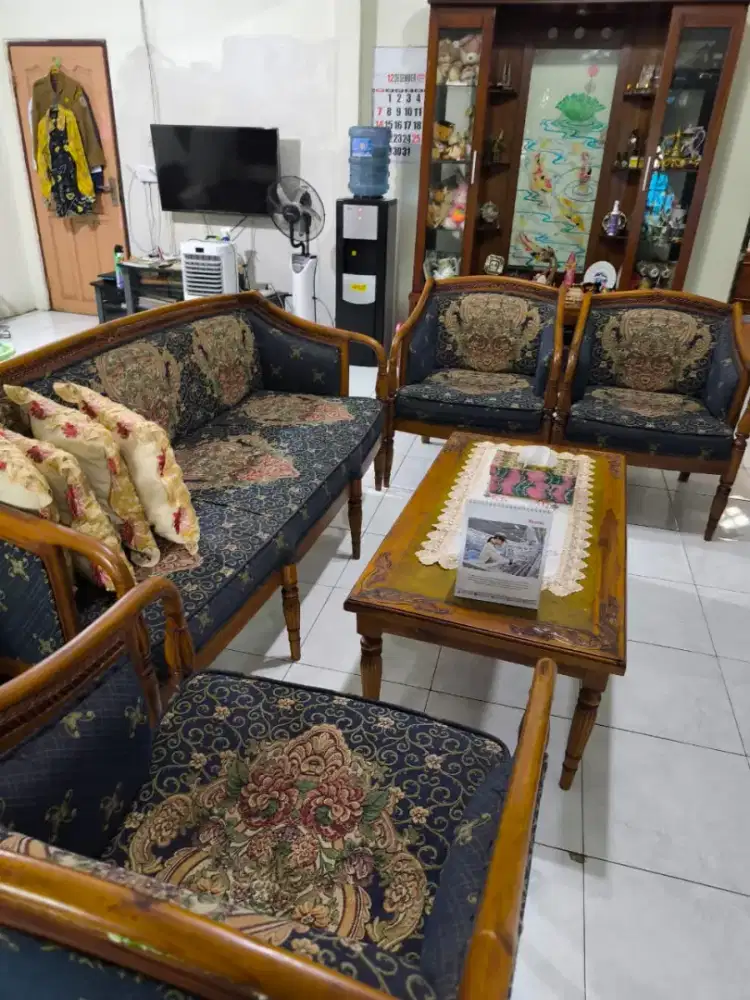 Kursi Tamu Jati Jepara 1 Set + Meja | Kondisi Terawat