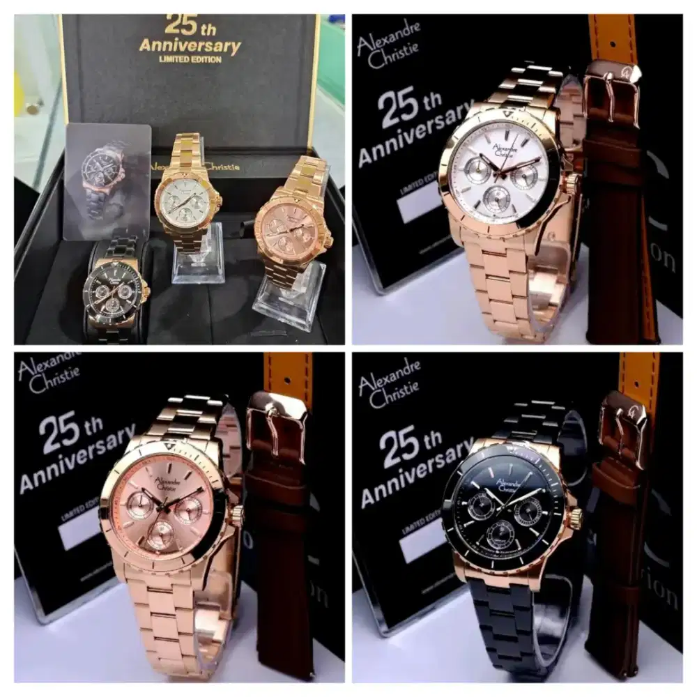 Ready!!Jam Tangan Alexandre Christie AC 6141 wanita 25 th Anniversary