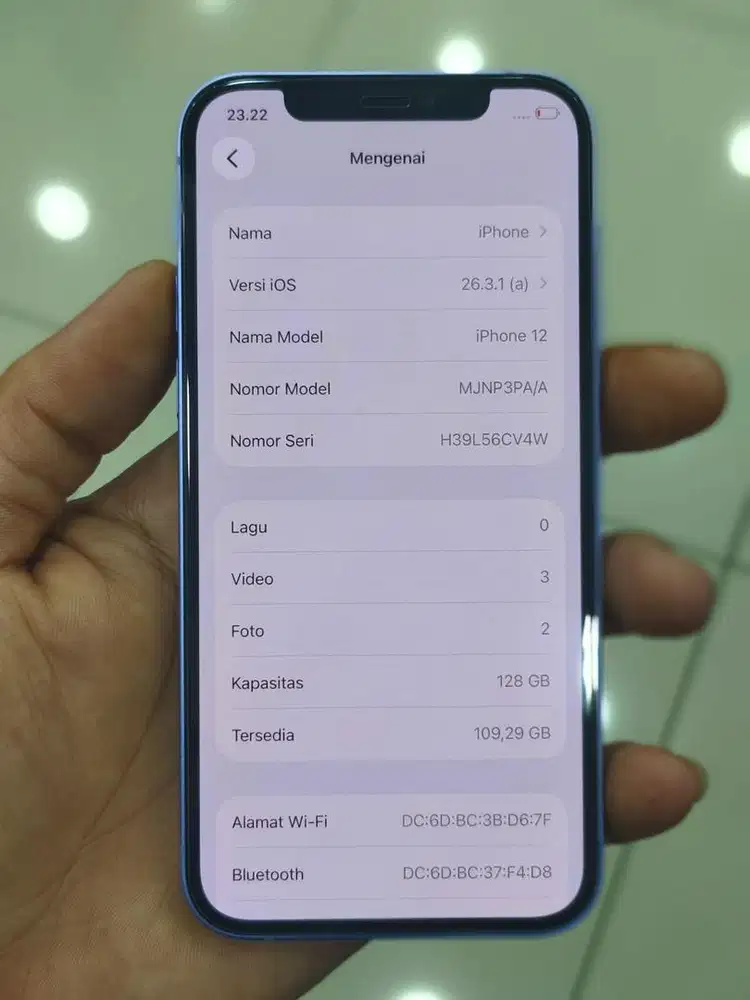 iphone 12 ungu 128gb ibox fullset mulus no minus