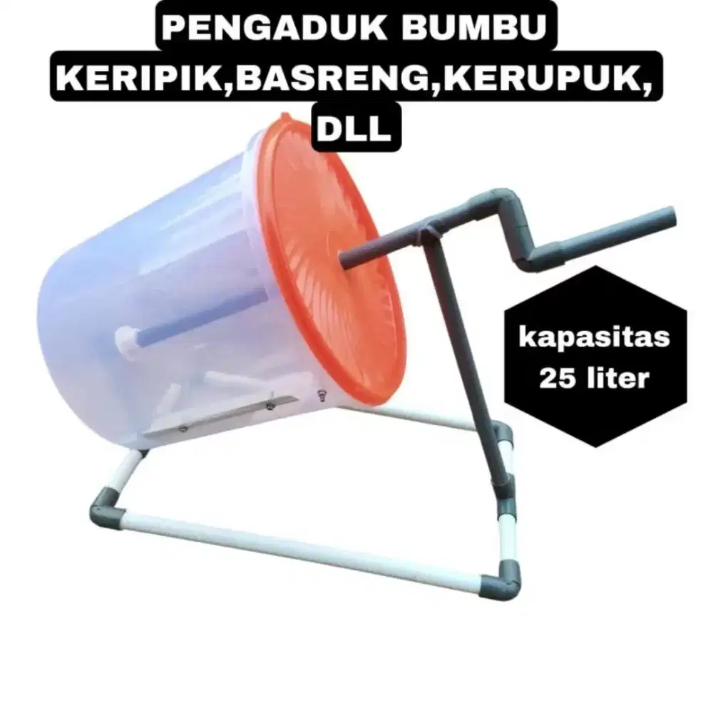 Alat Mixer pengaduk bumbu / pencampur bumbu basreng keripik kerupuk