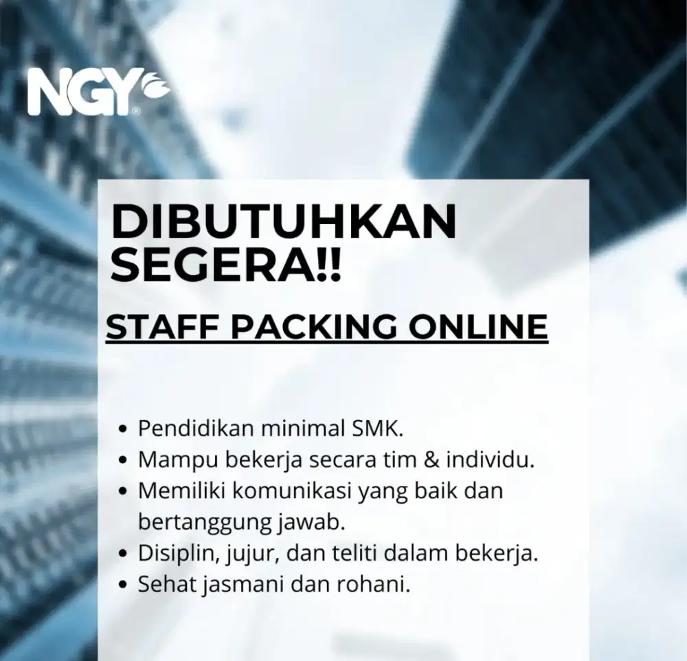 Lowongan kerja packing online