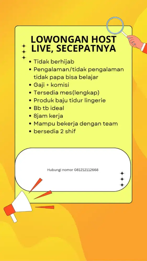 dibutuhkan host live