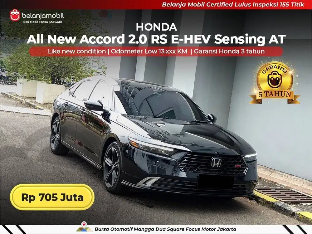 [ LOW KM ] Honda Accord 2.0 RS E-HEV Sensing AT Hitam 2024/2025