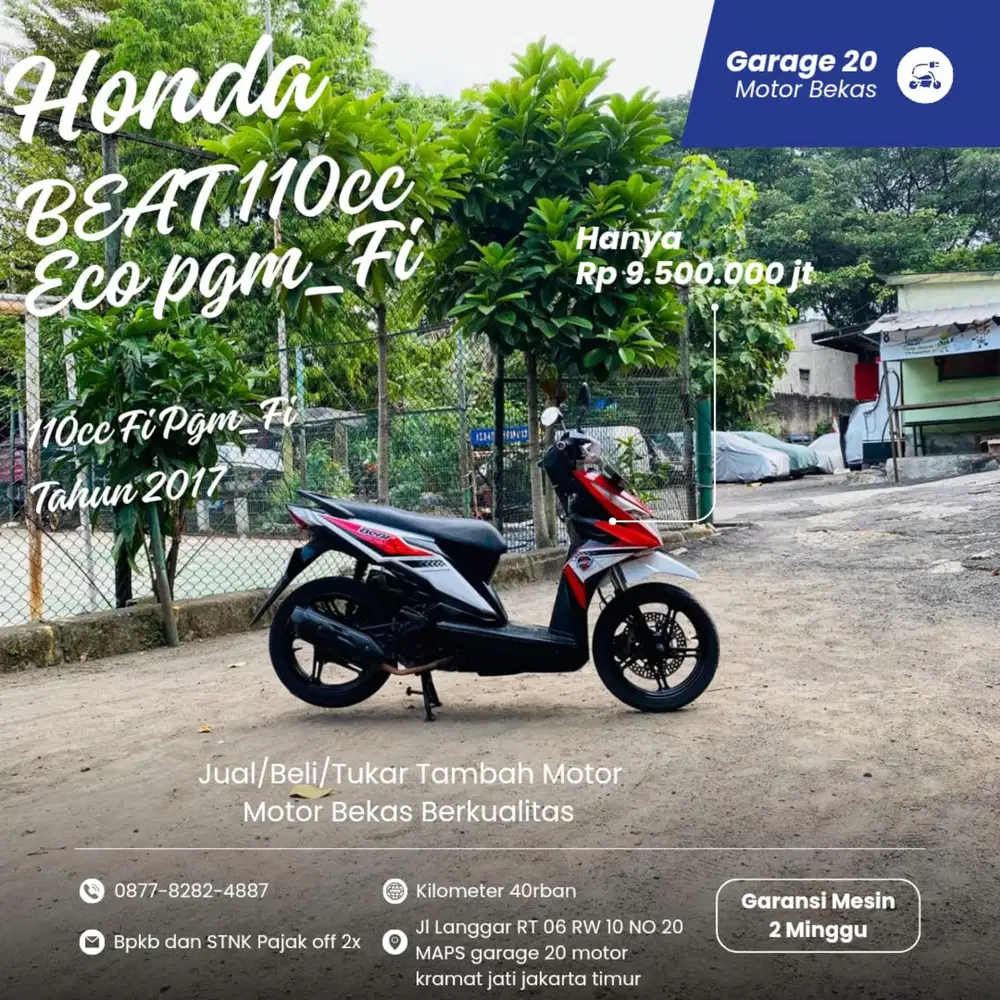 Honda Beat Eco 110cc Pgm_Fi Esp Tahun 2017