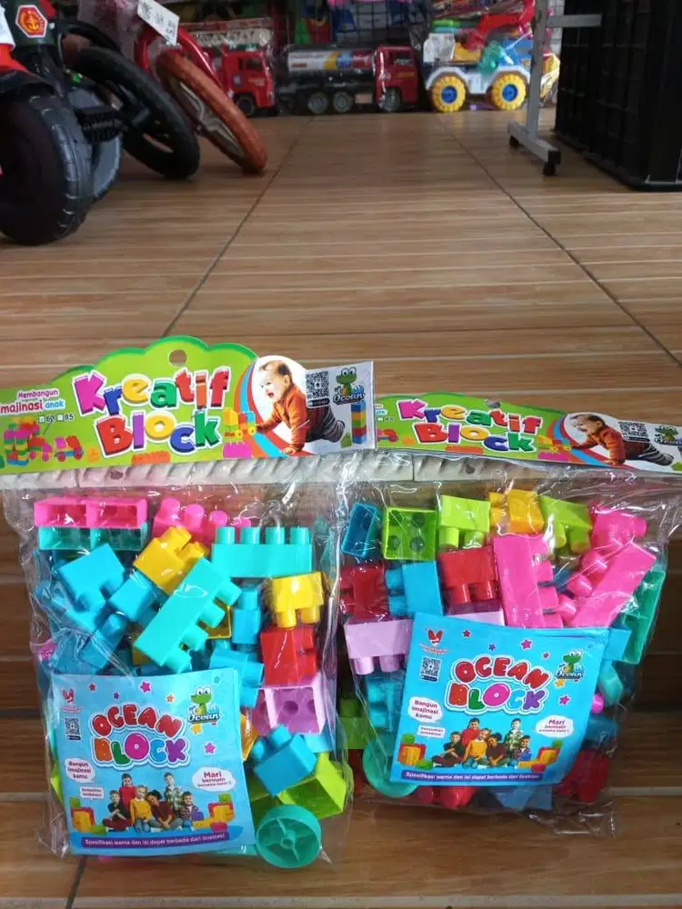 mainan anak block susun isi 60pcs