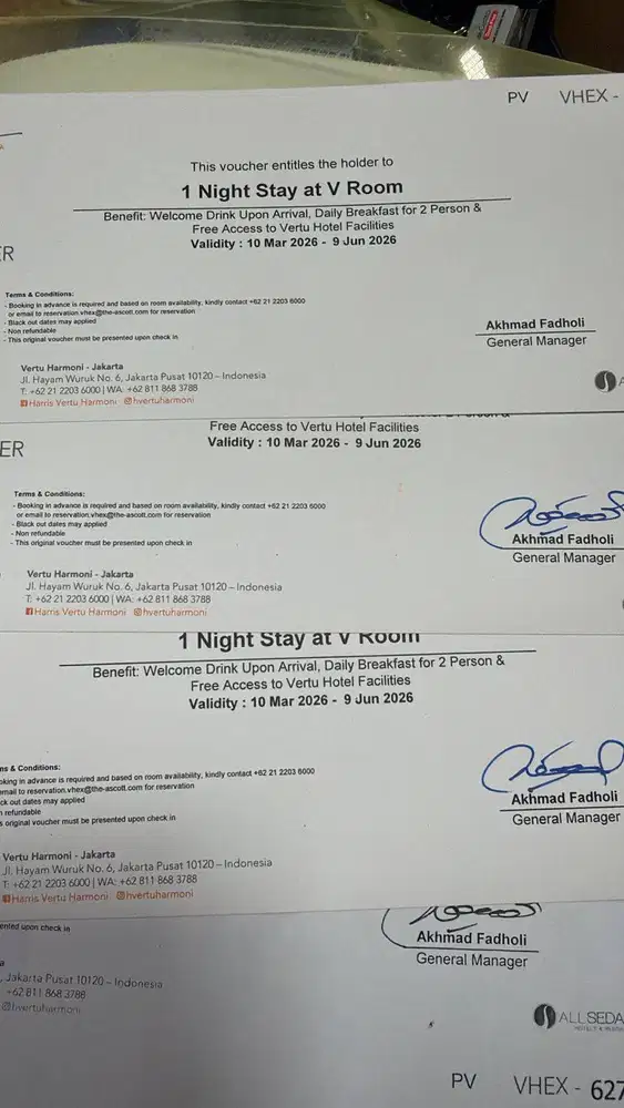 Voucher Haris Vertu Harmony Jakarta Pusat