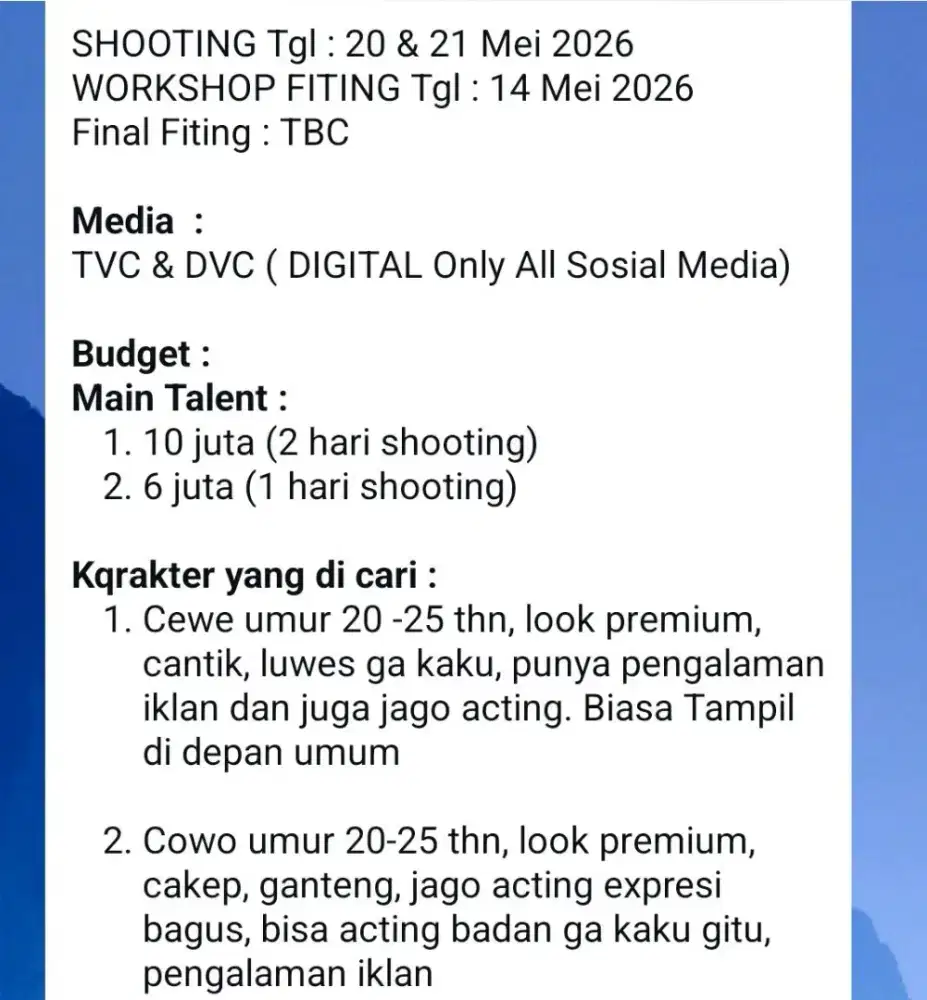 Gabung agency talent dan reseller