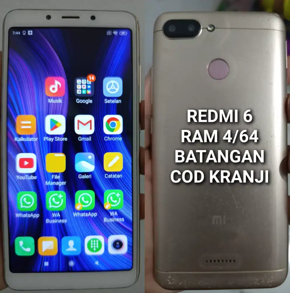 Redmi 6 Ram 4/64 fungsi normal cod kranji